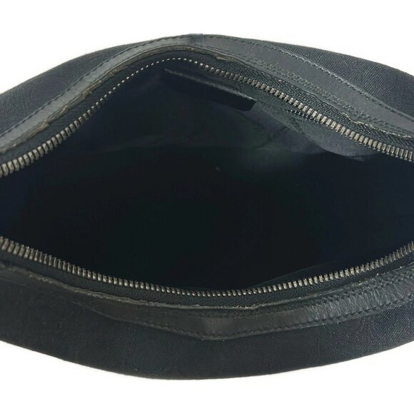 Auth Salvatore Ferragamo Gancini - Black Nylon Leather Shoulder Bag - Picture 7 of 9